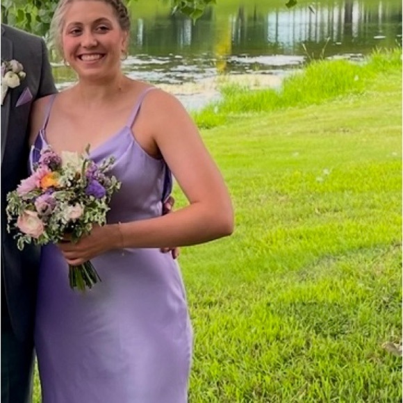 Revelry Size 12 Nadia Satin Dress in Amethyst-737 - Picture 3 of 4